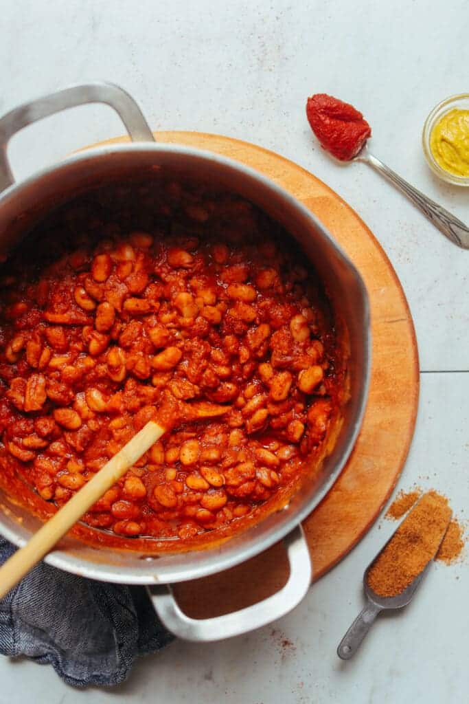 Barbecue Vegetarian Baked Beans:  