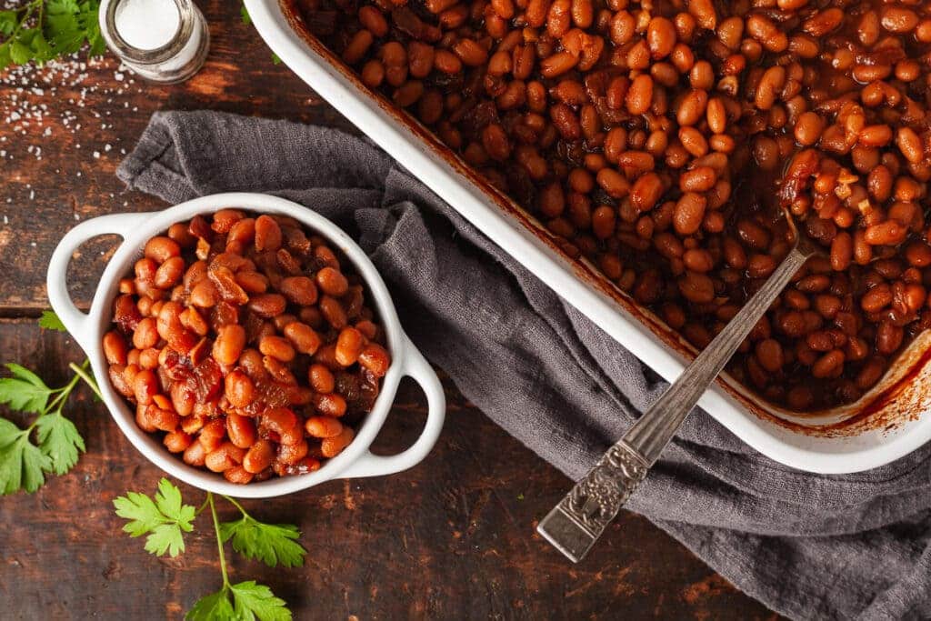 Classic Vegetarian Baked Beans:  