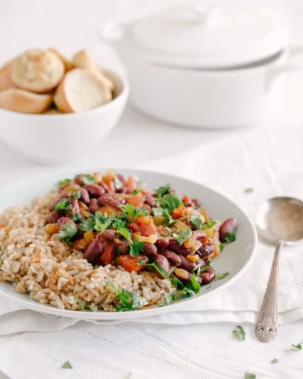 Easy Vegetarian Red Beans and Rice 