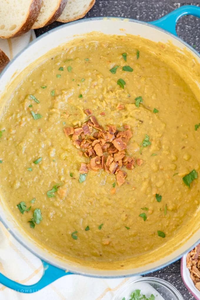 Smokey Bliss: A Vegetarian Split Pea Soup Delight 