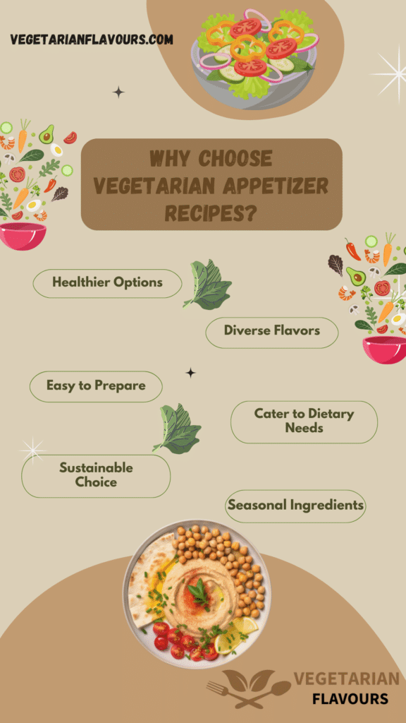 A graphical representation of the pros of vegetarian appetizer recipes