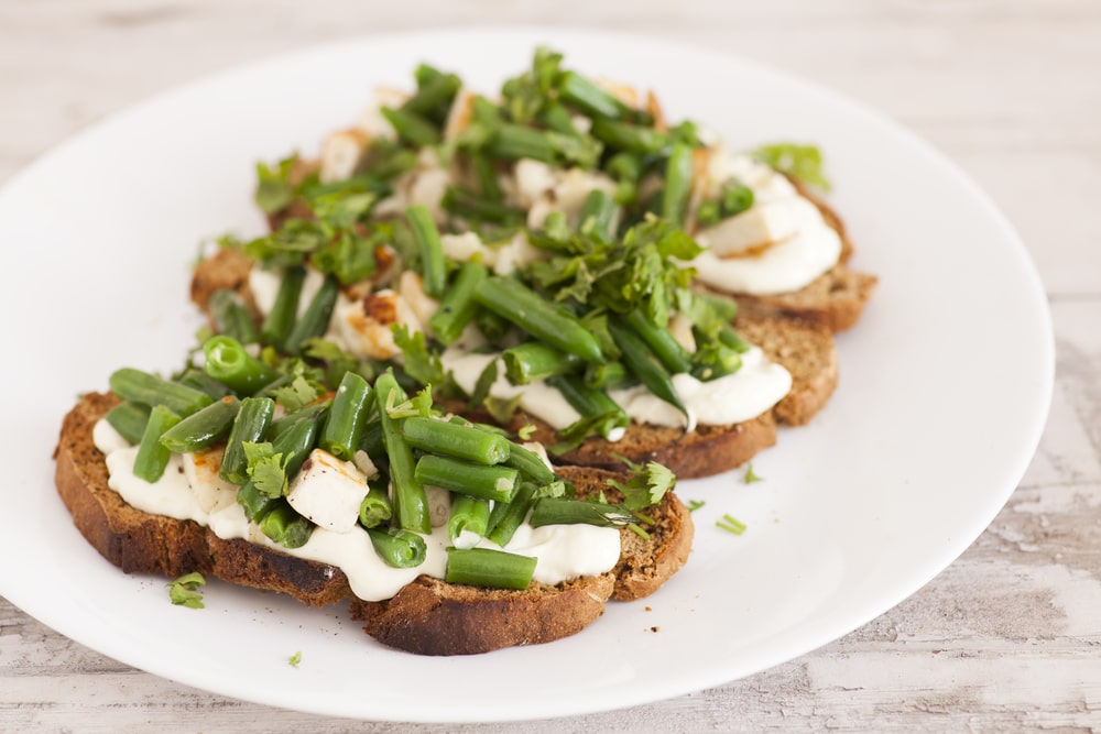 A view of a french bean appetizer