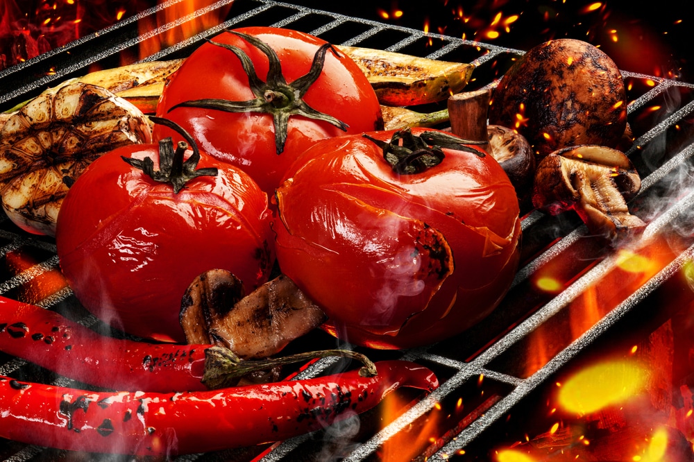 BA view of smoked tomatoes and chillis