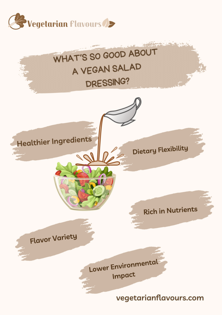 A graphical view of the great things about vegan salad dressing ( )